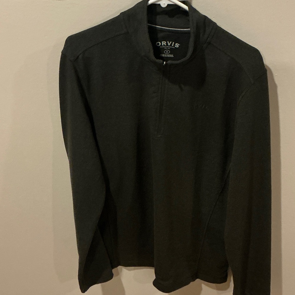 Orvis Men's Dark Gray Zip-Up Sweater